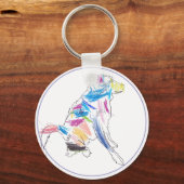 Rainbow Dog Sleutelhanger (Voorkant)