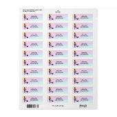 Rainbow Dog Walker/Pet Sitter Return Label (Full Sheet)