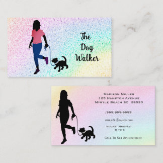 Rainbow Dog Walker/Pet Sitter Visitekaartje