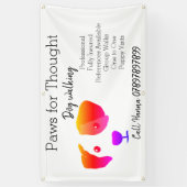 Rainbow Dog Walking Dog Grooming Business Banner (Verticaal)