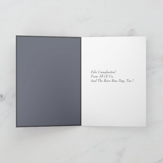 Rainbow Dog's Birthday Card Kaart (Binnen)