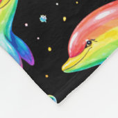 Rainbow Dolphin Fleece Blanket – Kids Custom Name (Hoek)