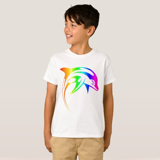 Rainbow Dolphin T-shirt (Voorkant volledig)