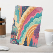 Rainbow Dome Pedestal Sign – Customizable Reclamebord Met Voetstuk (Insitu)