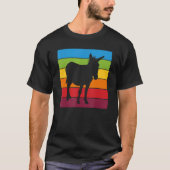 Rainbow Donkey Cute Donkey Afbeelding Colorful Str T-shirt (Voorkant)