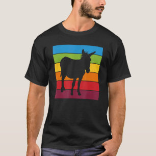 Rainbow Donkey Cute Donkey Afbeelding Colorful Str T-shirt