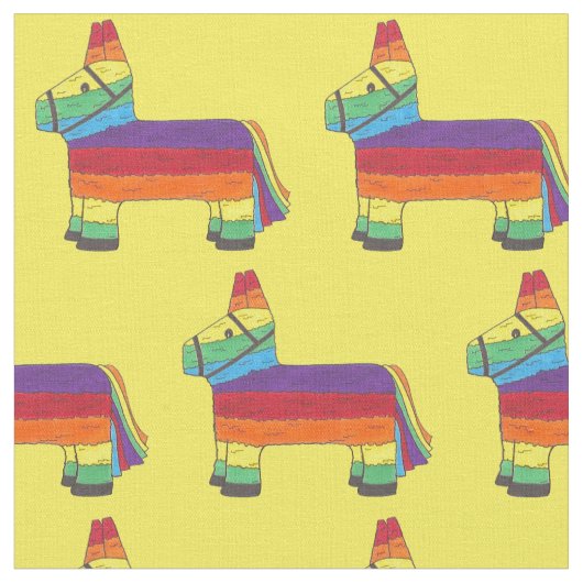 Rainbow Donkey Piñata Birthday Party Fiesta Pride Stof (Close Up)