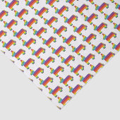 Rainbow Donkey Piñata Birthday Party Fiesta Pride Tissuepapier (Detail)