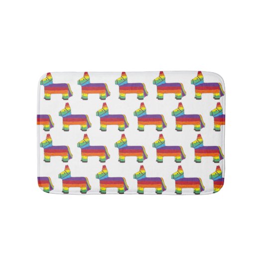 Rainbow Donkey Piñata Cinco de Mayo Party Animal Badmat (Voorkant)