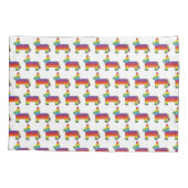 Rainbow Donkey Piñata Cinco de Mayo Party Animal Kussensloop (Achterkant)