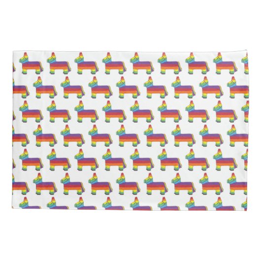 Rainbow Donkey Piñata Cinco de Mayo Party Animal Kussensloop (Achterkant)