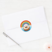 Rainbow Donut Ronde Sticker (Envelop)