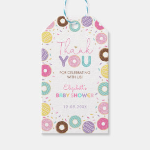 Rainbow Donuts Baby shower donut dank u Cadeaulabel