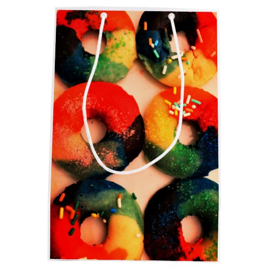 Rainbow Donuts Medium Cadeauzakje (Achterkant)