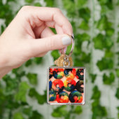 Rainbow Donuts Sleutelhanger (Hand)
