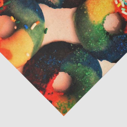 Rainbow Donuts Tissuepapier (Detail)