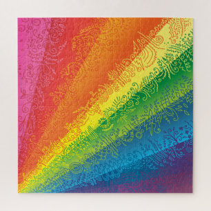 Rainbow Doodle Artwork Legpuzzel