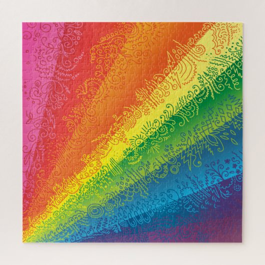 Rainbow Doodle Artwork Legpuzzel (Verticaal)