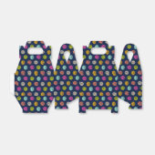 Rainbow Doodle Dot Confetti op marine Bedankdoosjes (Uitgevouwen)