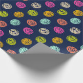 Rainbow Doodle Dot Confetti op Navy Favor Box Cadeaupapier (Hoek)