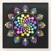 Rainbow Dot Art Mandala Onderzetters (Voorkant)