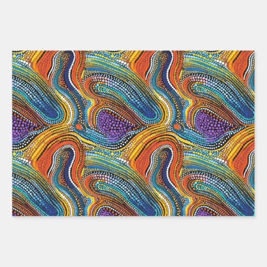 Rainbow dot art stijl inpakpapier (Voorkant 3)