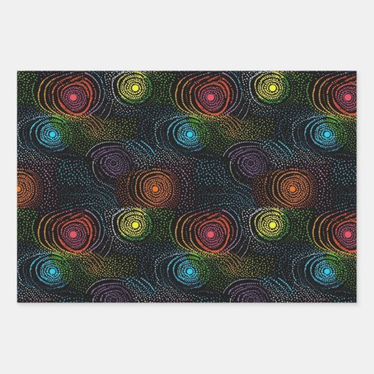 Rainbow dot art stijl inpakpapier (Voorkant 3)