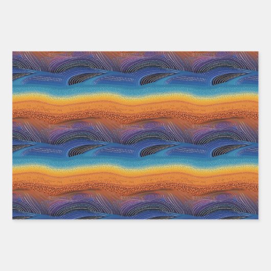 Rainbow dot art stijl inpakpapier (Voorkant 2)