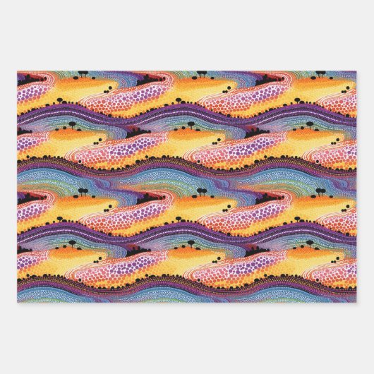 Rainbow dot art stijl inpakpapier (Voorkant)