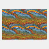 Rainbow dot art stijl inpakpapier vel (Voorkant)