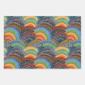 Rainbow dot art stijl inpakpapier vel (Voorkant 3)