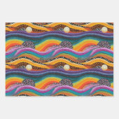 Rainbow dot art stijl inpakpapier vel (Voorkant)