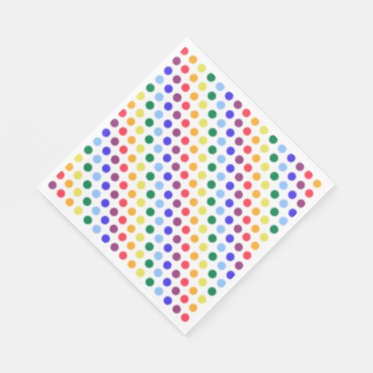 Rainbow Dot Confetti Party Servet (Hoek)
