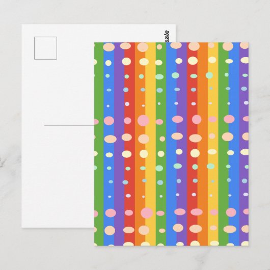 RAINBOW DOT SRIPES BRIEFKAART (Voorkant / Achterkant)