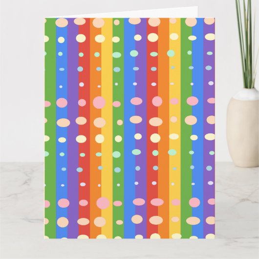 RAINBOW DOT SRIPES KAART (Voorkant)