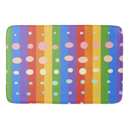RAINBOW DOT STRIPES BADMAT (Voorkant)