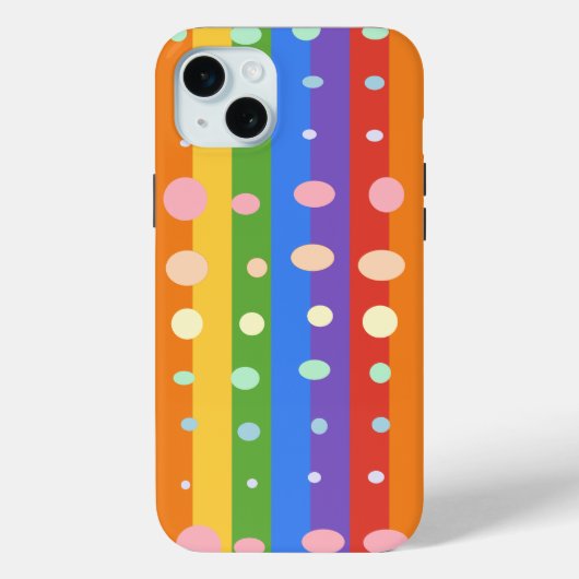 RAINBOW DOT STRIPES Case-Mate iPhone CASE (Achterkant)