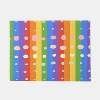 RAINBOW DOT STRIPES DEURMAT