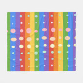 RAINBOW DOT STRIPES FLEECE DEKEN (Voorkant (Horizontaal))