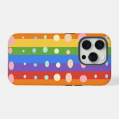 RAINBOW DOT STRIPES iPhone HOESJE (Achterkant horizontaal)