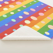 RAINBOW DOT STRIPES SHERPA DEKEN (3/4)