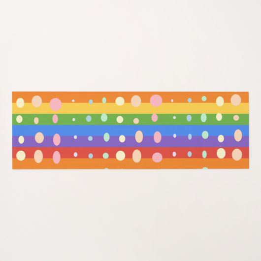 RAINBOW DOT STRIPES YOGAMAT (Achterkant (horizontaal))