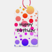Rainbow Dotted Happy Birthday Cadeaulabel (Voorkant)