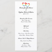 Rainbow Double Hearts, het huwelijksprogramma Programmakaart (Voorkant)