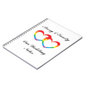 "Rainbow Double Hearts"-laptop op maat Notitieboek (Linkerzijde)