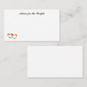 "Rainbow Double Hearts" Mini Notes Advieskaart (Voorkant / Achterkant)