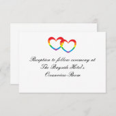 "Rainbow Double Hearts" Ontvangstkaarten Informatiekaartje (Voorkant / Achterkant)