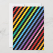 Rainbow Double Mustaches Simple Modern Gay Wedding Kaart (Achterkant)