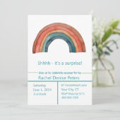 RAINBOW Douche Uitnodiging (Staand voorkant)