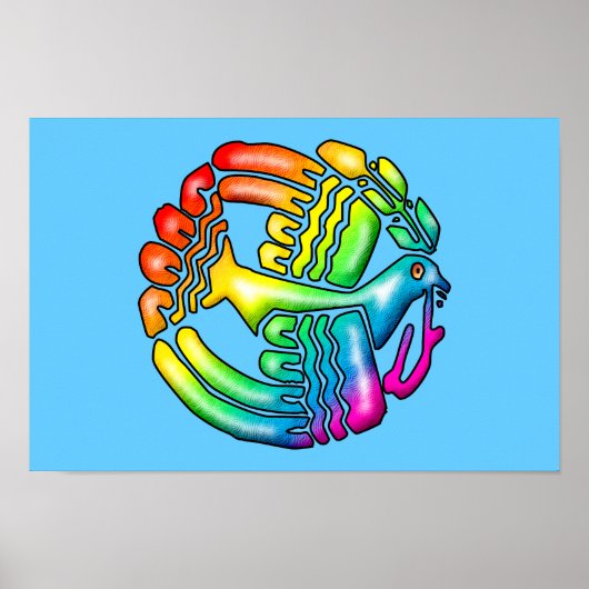 Rainbow Dove of Peace Poster (Voorkant)